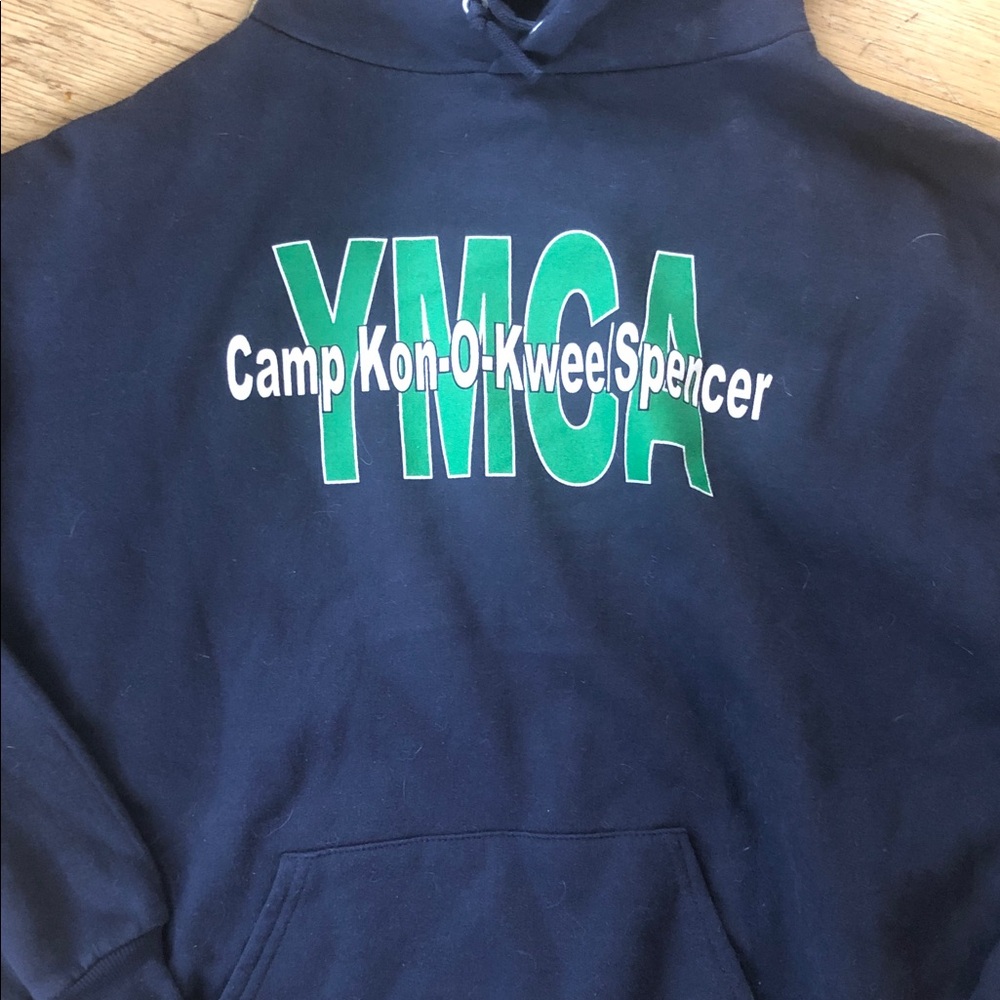 YMCA Camp Hoodie in Navy Blue - Picture 2 of 5
